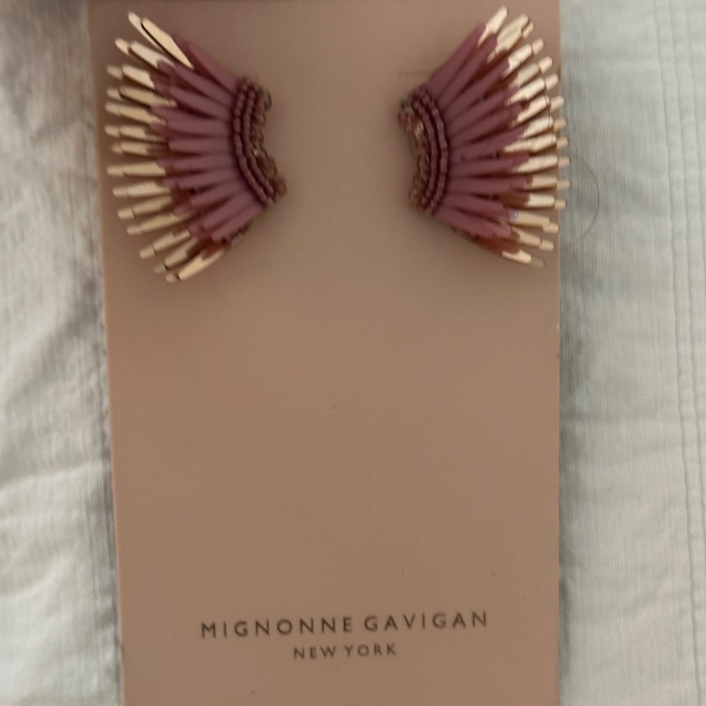 Mignonne Gavigan pink and Gold Earrings